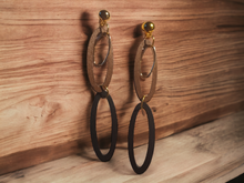 Load image into Gallery viewer, Handmade Minimalist wood clip on earrings Kargo Fresh
