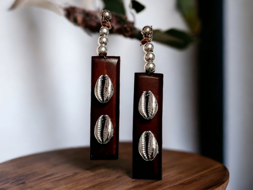 Handmade Natural Wood  Boho Clip On Earrings Kargo Fresh