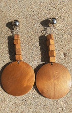Load image into Gallery viewer, Handmade Natural Wood Clip On Earrings Kargo Fresh
