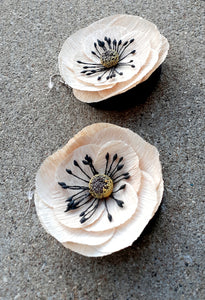 Handmade Paper Flower and Wood Earrings Kargo Fresh