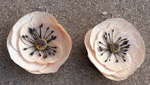 Load image into Gallery viewer, Handmade Paper Flower and Wood Earrings Kargo Fresh
