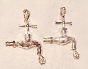 Handmade Pop art Vintage faucet design clip on earrings Kargo Fresh