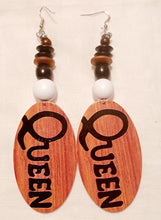 Load image into Gallery viewer, Handmade Queen statement earrings Kargo Fresh
