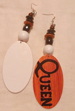 Load image into Gallery viewer, Handmade Queen statement earrings Kargo Fresh
