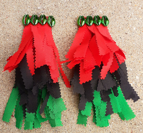 Handmade RBG flag  Abstract Tassel Earrings Kargo Fresh