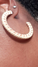 Load image into Gallery viewer, Handmade Rattan Hoop Earrings Kargo Fresh
