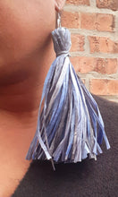 Load image into Gallery viewer, Handmade Rayon Raffia Tassel Earrings Kargo Fresh
