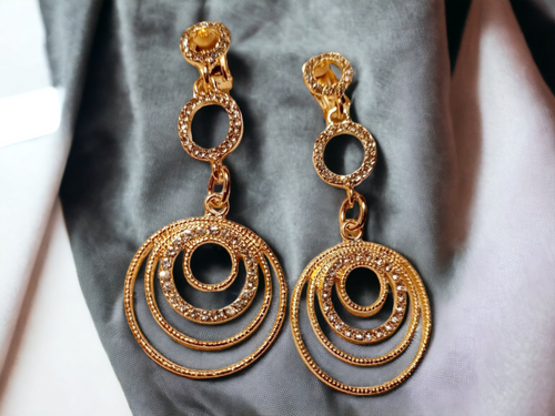 Handmade Rhinestone Clip On Earrings Kargo Fresh