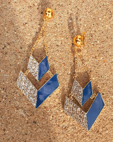 Handmade Rhinestone Clip on Earrings Kargo Fresh