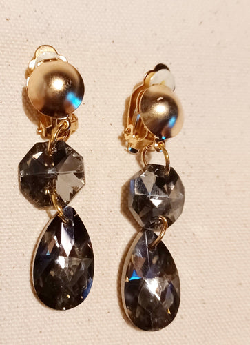 Handmade Rhinestone Dangle Clip On Earrings Kargo Fresh