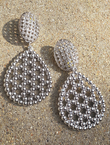 Handmade Rhinestone and Acrylic Clip On Earrings Kargo Fresh