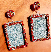 Load image into Gallery viewer, Handmade Seed Bead Wooden Earrings Kargo Fresh
