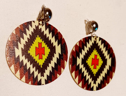 Handmade Wooden Boho Clip On Earrings Kargo Fresh