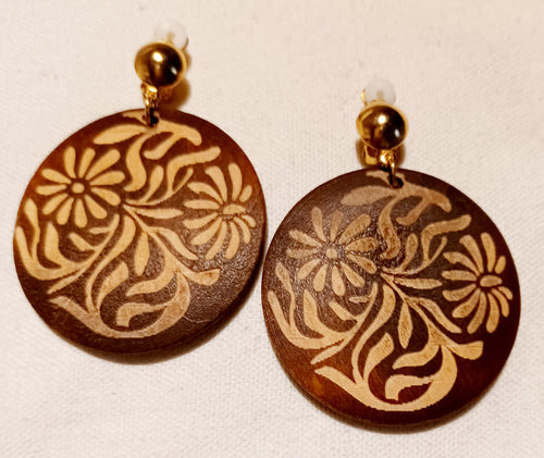 Handmade Wooden Boho Clip On Earrings Kargo Fresh