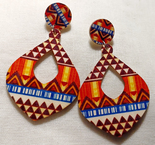 Handmade Wooden Boho Clip On Earrings Kargo Fresh