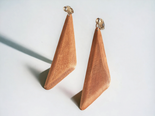 Handmade Wooden Clip Earrings Kargo Fresh