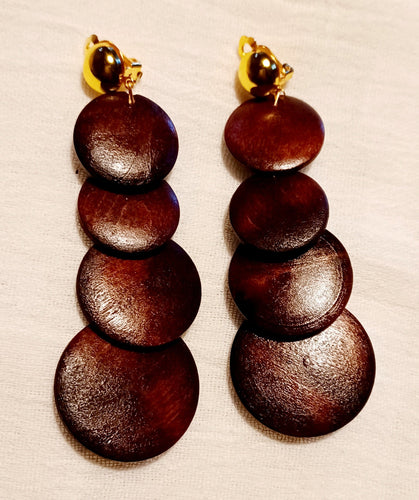 Handmade Wooden Clip Earrings Kargo Fresh