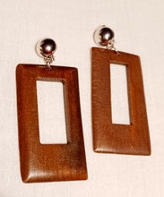 Load image into Gallery viewer, Handmade Wooden Clip Earrings Kargo Fresh
