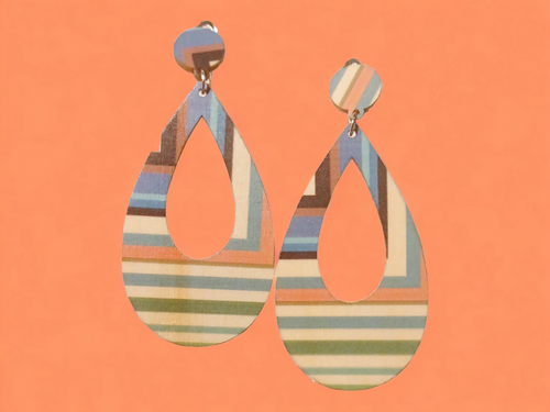 Handmade Wooden Clip Earrings Kargo Fresh