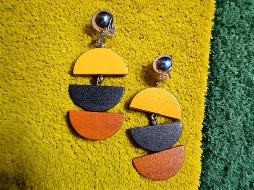 Handmade Wooden Clip Earrings Kargo Fresh