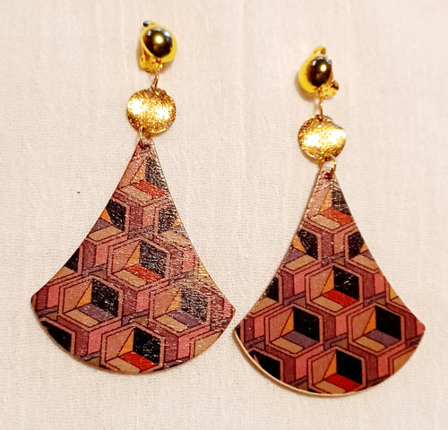 Handmade Wooden Clip Earrings Kargo Fresh