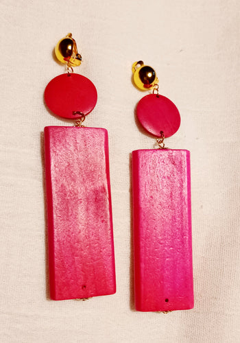 Handmade Wooden Clip Earrings Kargo Fresh