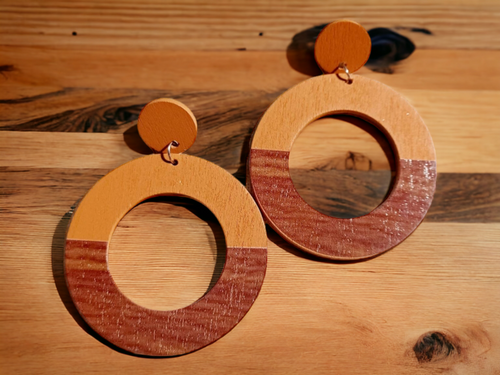 Handmade Wooden Clip On Earrings Kargo Fresh