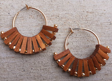 Load image into Gallery viewer, Handmade Wooden Hoop Earrings Kargo Fresh
