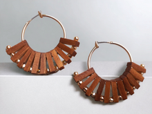 Load image into Gallery viewer, Handmade Wooden Hoop Earrings Kargo Fresh
