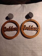 Load image into Gallery viewer, Handmade Wooden goddess clip on earrings Kargo Fresh
