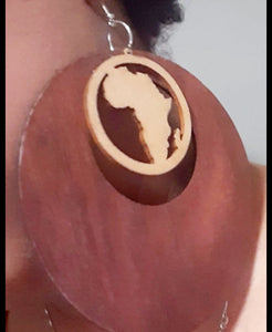 Handmade XL Wooden Africa Hoop Earrings Kargo Fresh