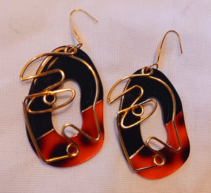 Handmade abstract acrylic  design earrings Kargo Fresh