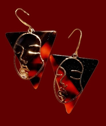 Handmade abstract acrylic  design earrings Kargo Fresh