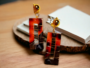 Handmade acrylic clip on earrings Kargo Fresh