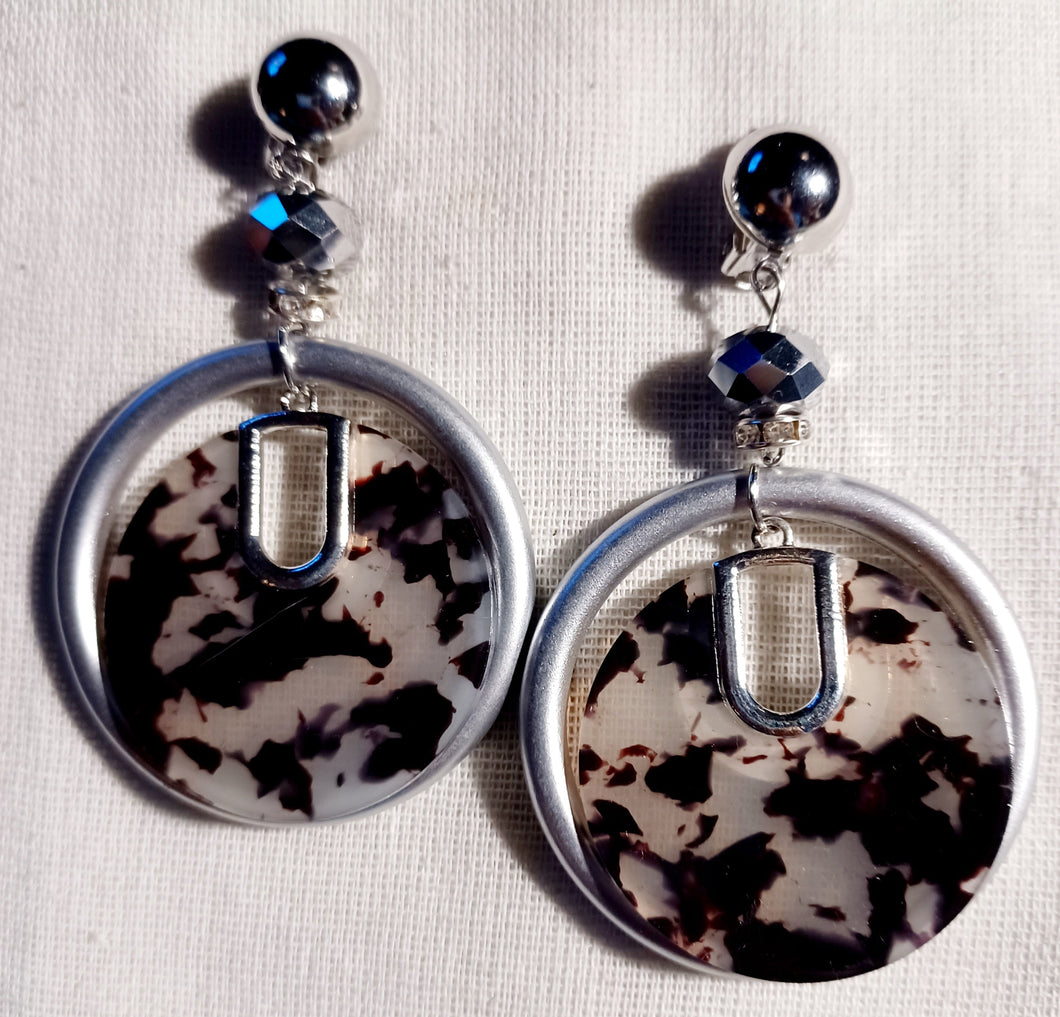 Handmade acrylic clip on hoop earrings Kargo Fresh