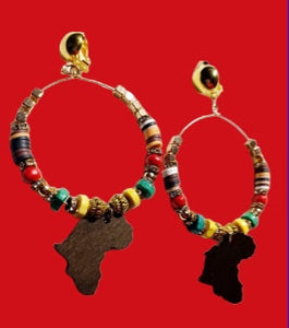 Handmade africa bead hoop earrings Kargo Fresh