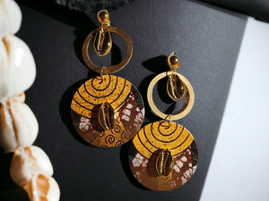 Handmade afrocentric clip on earrings Kargo Fresh