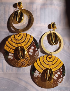 Handmade afrocentric clip on earrings Kargo Fresh