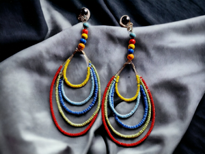 Handmade bead hoop clip on hoop Kargo Fresh