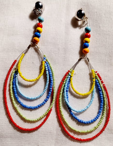 Handmade bead hoop clip on hoop Kargo Fresh