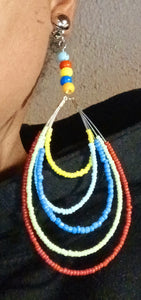 Handmade bead hoop clip on hoop Kargo Fresh