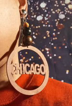 Load image into Gallery viewer, Handmade boho Chicago hoop wood clip on earrings Kargo Fresh

