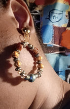 Load image into Gallery viewer, Handmade boho bead clip on hoops Kargo Fresh
