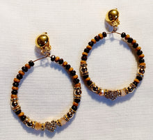 Load image into Gallery viewer, Handmade boho bead hoop earrings Kargo Fresh

