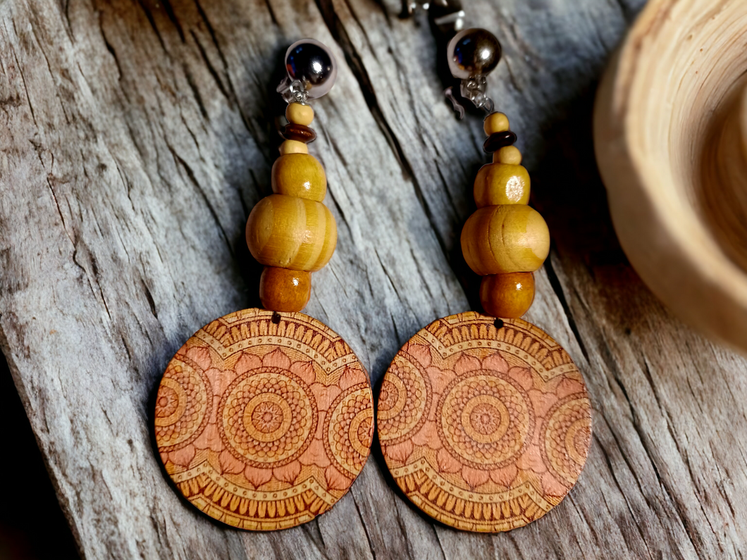 Handmade boho chic clip on earrings Kargo Fresh