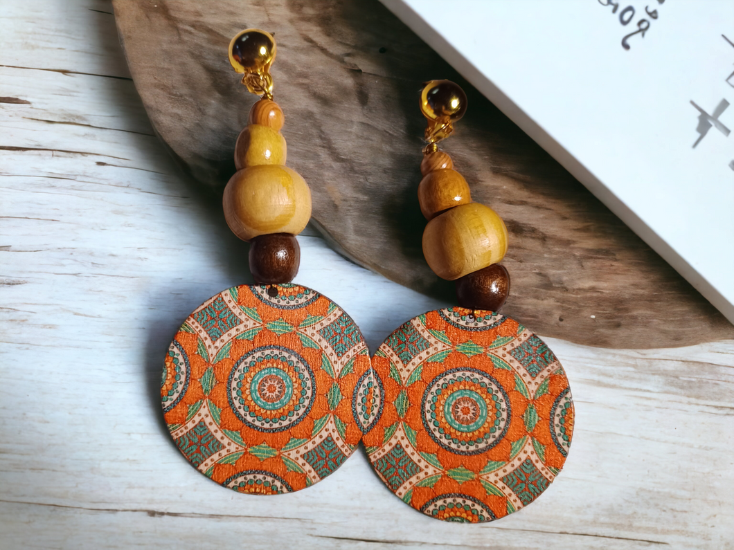 Handmade boho chic clip on earrings Kargo Fresh