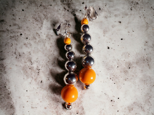 Handmade boho dangle clip on earrings Kargo Fresh