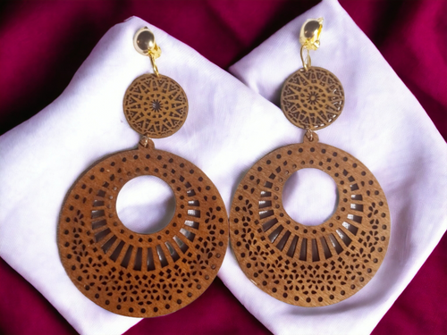 Handmade boho dangle clip on earrings Kargo Fresh