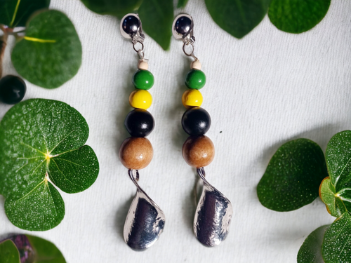 Handmade boho dangle clip on earrings Kargo Fresh