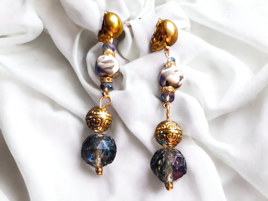 Handmade boho dangle clip on earrings Kargo Fresh